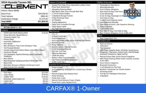 Another view of 2024 Hyundai Tucson SEL for sale in Mansfield, OH at Clement Supercenter Ohio