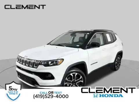 White 2022 Jeep Compass Limited for sale in Mansfield, OH