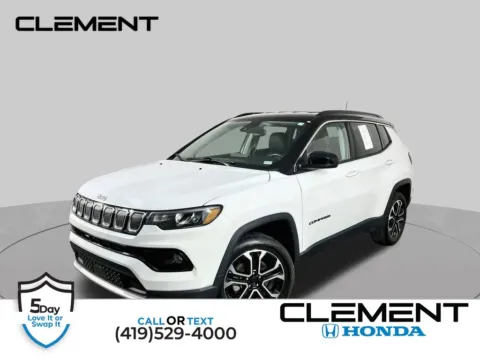 White 2022 Jeep Compass Limited for sale in Mansfield, OH