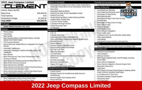 More photos of 2022 Jeep Compass Limited at Clement Supercenter Ohio, OH