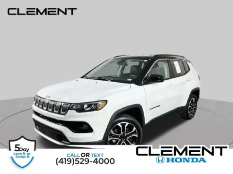 White 2022 Jeep Compass Limited for sale in Mansfield, OH
