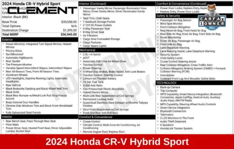 More photos of 2024 Honda CR-V Hybrid Sport at Clement Supercenter Ohio, OH