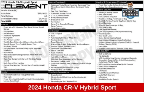 More photos of 2024 Honda CR-V Hybrid Sport at Clement Supercenter Ohio, OH