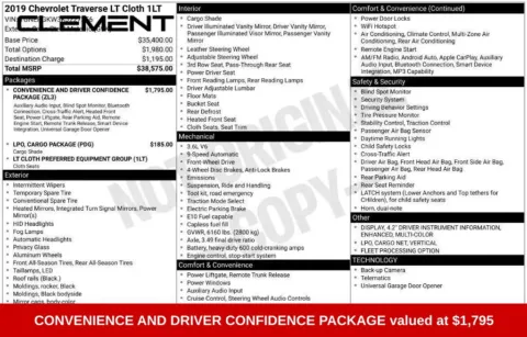 More photos of 2019 Chevrolet Traverse LT at Clement Supercenter Ohio, OH