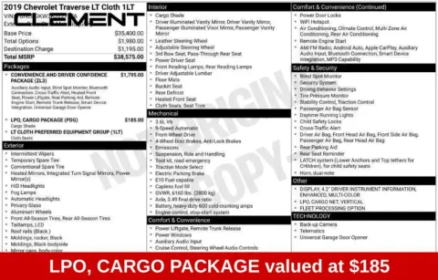 More photos of 2019 Chevrolet Traverse LT at Clement Supercenter Ohio, OH
