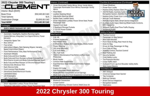 More photos of 2022 Chrysler 300 Touring at Clement Supercenter Ohio, OH