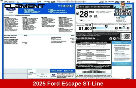 More photos of 2025 Ford Escape ST-Line at Clement Supercenter Ohio, OH