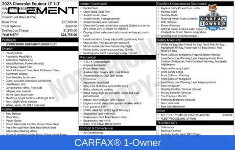 Another view of 2023 Chevrolet Equinox LT for sale in Mansfield, OH at Clement Supercenter Ohio