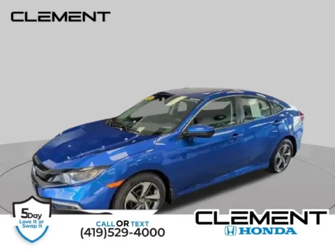 White 2019 Honda Civic LX for sale in Mansfield, OH