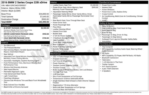 Photos of 2016 BMW 2 Series 228i xDrive for sale in Mansfield, OH at Clement Supercenter Ohio