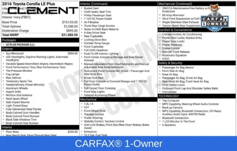Another view of 2016 Toyota Corolla LE Plus for sale in Mansfield, OH at Clement Supercenter Ohio