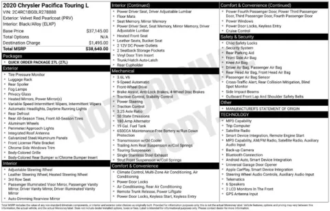 Photos of 2020 Chrysler Pacifica Touring L for sale in Mansfield, OH at Clement Supercenter Ohio