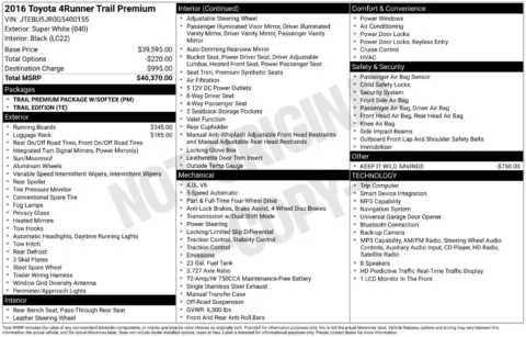 Photos of 2016 Toyota 4Runner Trail Premium for sale in Mansfield, OH at Clement Supercenter Ohio