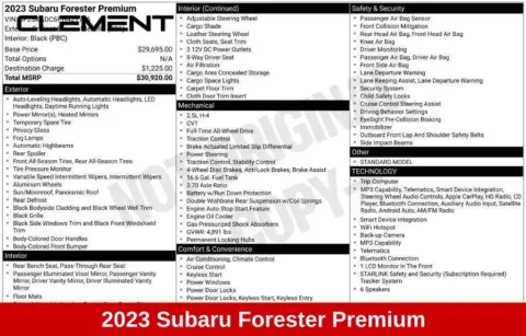 More photos of 2023 Subaru Forester Premium at Clement Supercenter Ohio, OH