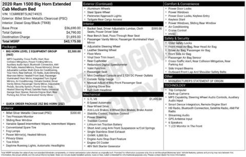 Photos of 2020 Ram 1500 Big Horn/Lone Star for sale in Mansfield, OH at Clement Supercenter Ohio