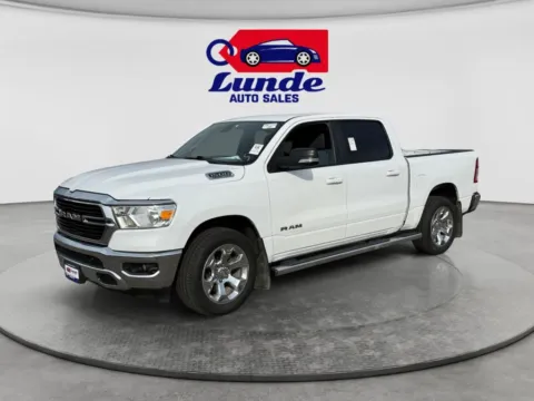 White 2021 Ram 1500 Crew Cab Big Horn Pickup 4D 5 1/2 ft for sale in Princeton, MN