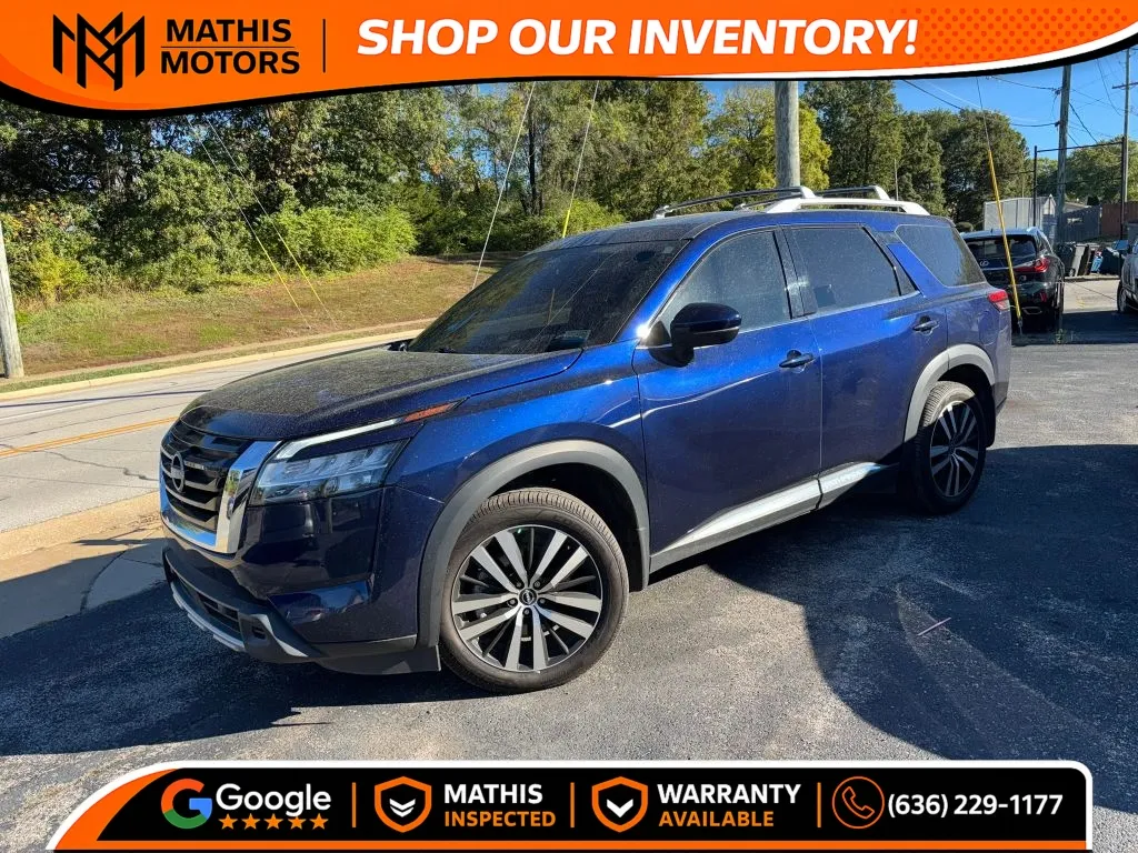Blue 2024 Nissan Pathfinder Platinum Sport Utility 4D for sale in Saint Charles, MO