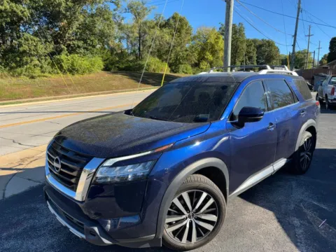 Another view of 2024 Nissan Pathfinder Platinum Sport Utility 4D for sale in Saint Charles, MO at Mathis Motors