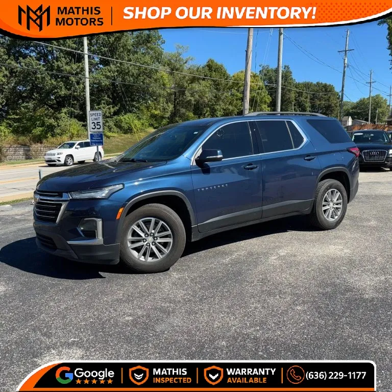 Blue 2022 Chevrolet Traverse LT Sport Utility 4D for sale in Saint Charles, MO