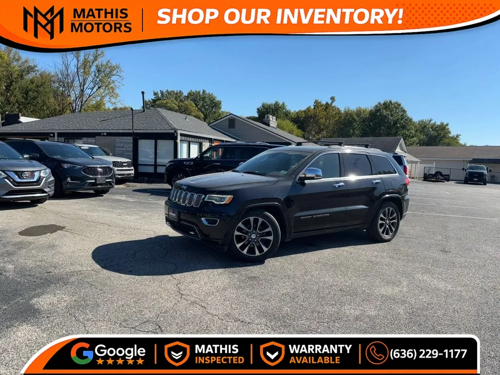 Black 2018 Jeep Grand Cherokee Overland Sport Utility 4D for sale in Saint Charles, MO