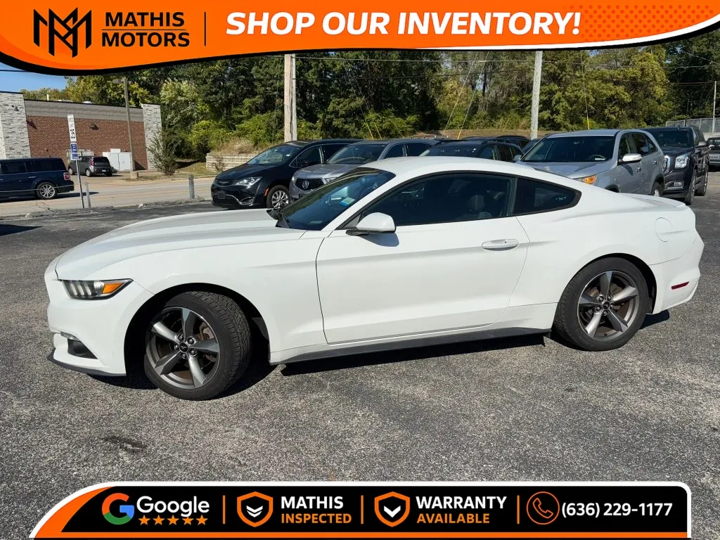 White 2016 Ford Mustang EcoBoost Coupe 2D for sale in Saint Charles, MO
