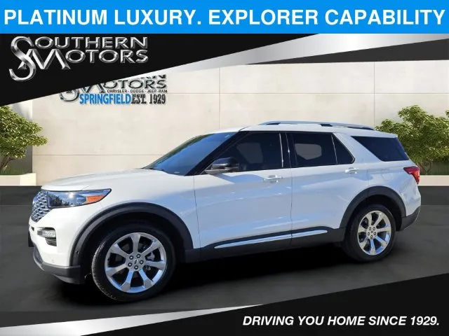 White 2020 Ford Explorer Platinum for sale in Springfield, GA