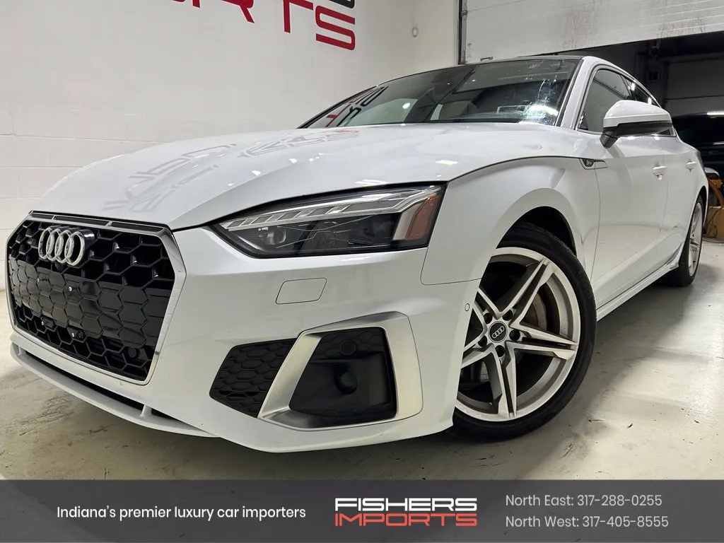 White 2021 Audi A5 Sportback 45 S line Prestige for sale in Fishers, IN