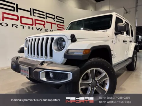 White 2018 Jeep Wrangler Unlimited Sahara for sale in Indianapolis, IN