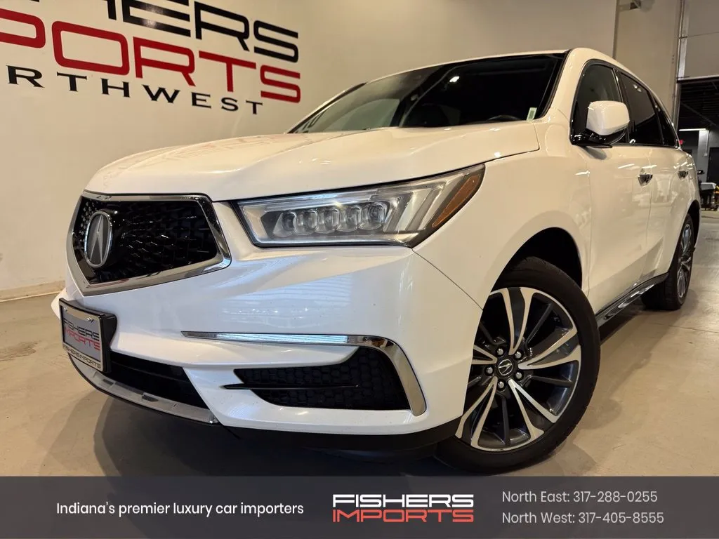 White 2020 Acura MDX Technology for sale in Indianapolis, IN