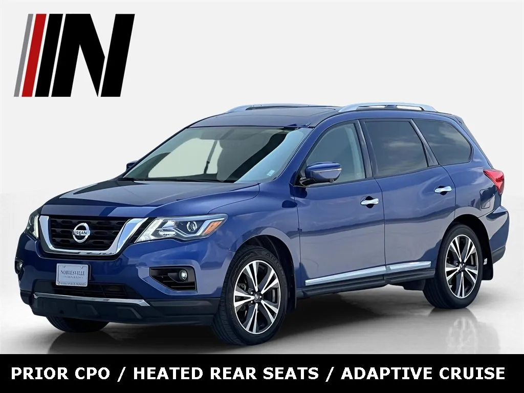 Blue 2020 Nissan Pathfinder Platinum for sale in Noblesville, IN