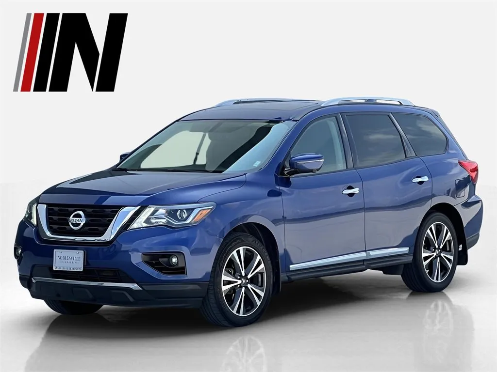 Blue 2020 Nissan Pathfinder Platinum for sale in Noblesville, IN