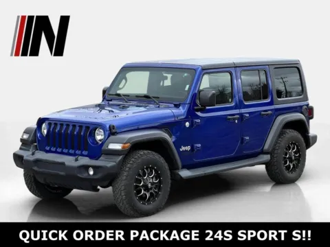 Blue 2019 Jeep Wrangler Unlimited Sport S for sale in Noblesville, IN