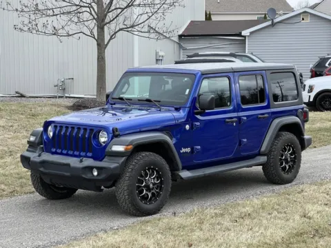 Blue 2019 Jeep Wrangler Unlimited Sport S for sale in Noblesville, IN