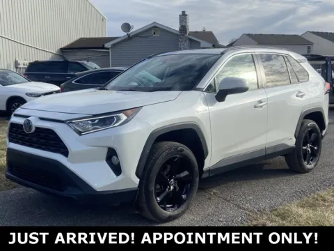 White 2021 Toyota RAV4 Hybrid XLE Premium for sale in Noblesville, IN