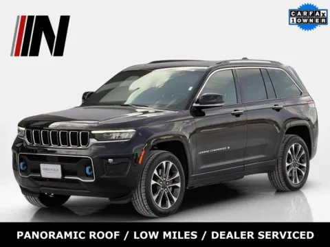Black 2022 Jeep Grand Cherokee Overland 4xe for sale in Noblesville, IN