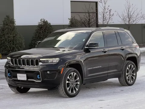 Black 2022 Jeep Grand Cherokee 4xe Overland for sale in Noblesville, IN