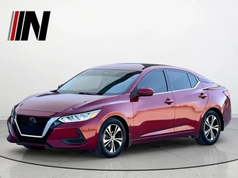 Red 2021 Nissan Sentra SV for sale in Noblesville, IN