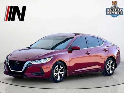 Red 2021 Nissan Sentra SV for sale in Noblesville, IN