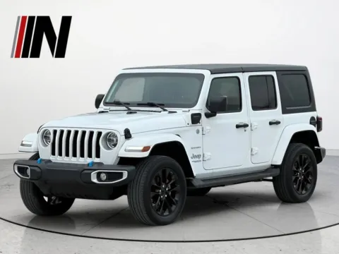 White 2022 Jeep Wrangler Unlimited Sahara 4xe for sale in Noblesville, IN