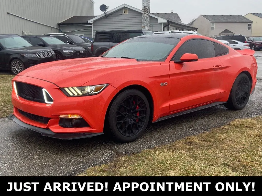 Orange 2016 Ford Mustang GT Premium for sale in Noblesville, IN