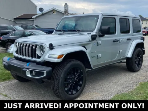 Silver 2024 Jeep Wrangler Sahara 4xe for sale in Noblesville, IN