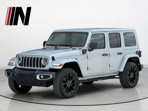 Silver 2024 Jeep Wrangler Sahara 4xe for sale in Noblesville, IN