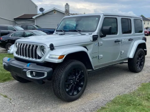 Silver 2024 Jeep Wrangler Sahara 4xe for sale in Noblesville, IN