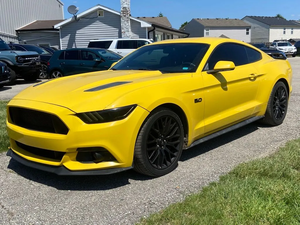 Yellow 2017 Ford Mustang GT for sale in Noblesville, IN