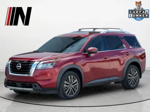Red 2023 Nissan Pathfinder SL for sale in Noblesville, IN