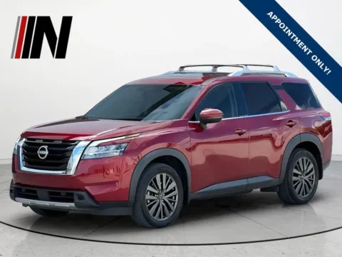 Red 2023 Nissan Pathfinder SL for sale in Noblesville, IN