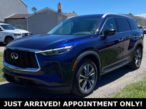 Blue 2023 INFINITI QX60 LUXE for sale in Noblesville, IN