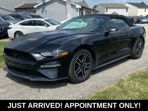 Black 2018 Ford Mustang EcoBoost Premium for sale in Noblesville, IN
