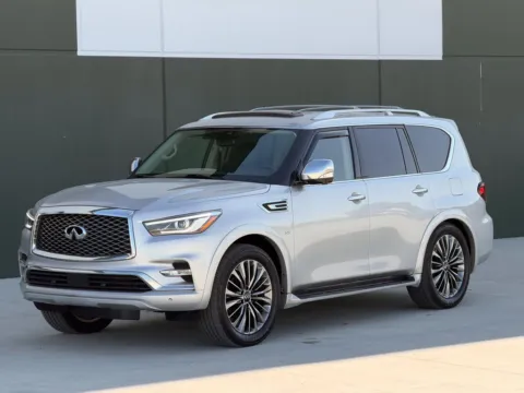 Silver 2019 INFINITI QX80 LUXE for sale in Noblesville, IN