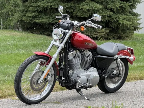 Red 2008 Harley-Davidson Sportster 883 Custom for sale in Noblesville, IN